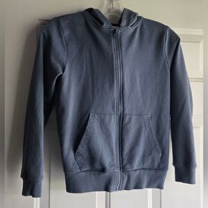 Nordstrom Rack Womens Small (7-8) Blue Zip Hoodie 58665 Cotton Poly Sweatshirt